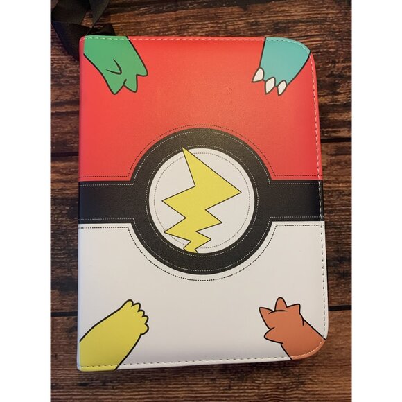 Pokemon-Inspired Trading Card Binder With Zipper Closure & Strap - Picture 1 of 5
